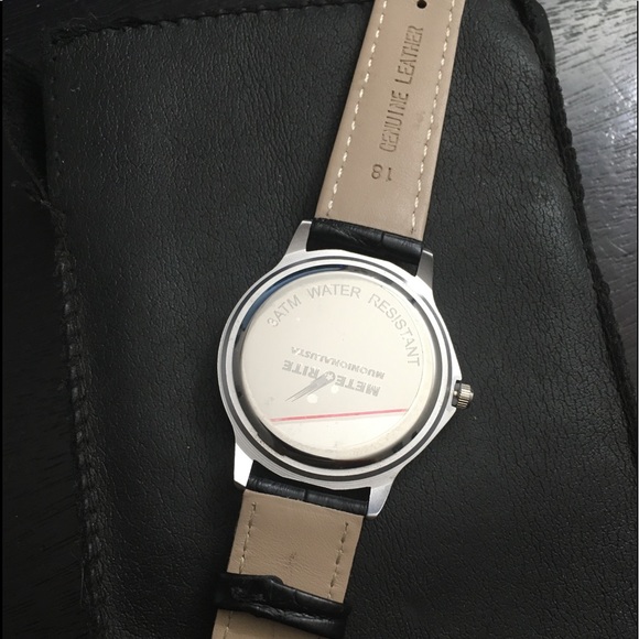 Natural Muonionalusta Meteorite Watch 30mm Dial Leather Strap Case Unisex - Picture 7 of 12